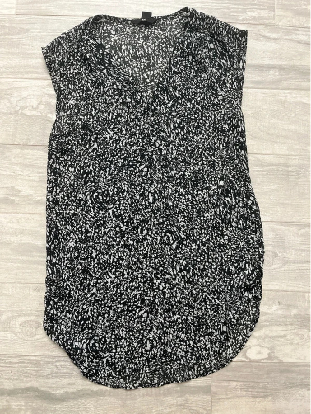H&M Black and White Sheer Top
